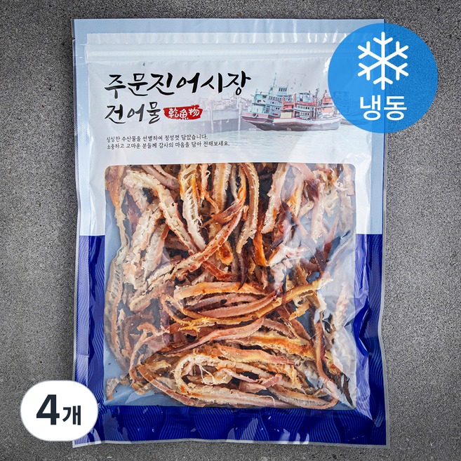 주문진어시장건어물 나들이엔 고메버터 맥반석 오징어 (냉동), 250g, 4개