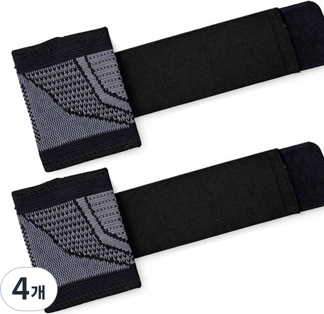 PISSTOP 健身 Dual Fit 護腕帶 2入, 黑色, 4套
