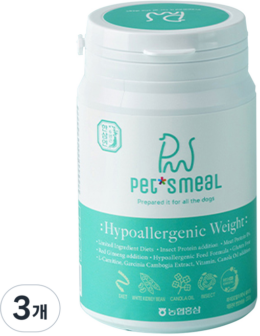한삼인 강아지 펫츠밀 W 영양제, 200g, 다이어트(체중감소), 3개