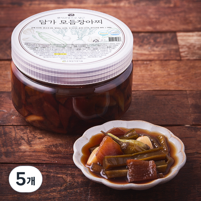 담가 순창 한식간장으로 담근 모듬장아찌, 500g, 5개