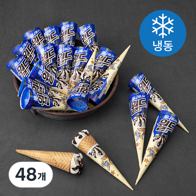 롯데웰푸드 월드콘 쿠앤크 아이스크림 (냉동), 160ml, 1개입, 48개