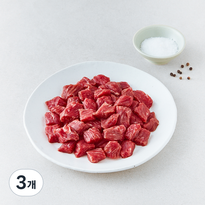 농협안심한우 양지 세절 1등급 국거리용 (냉장), 3개, 200g