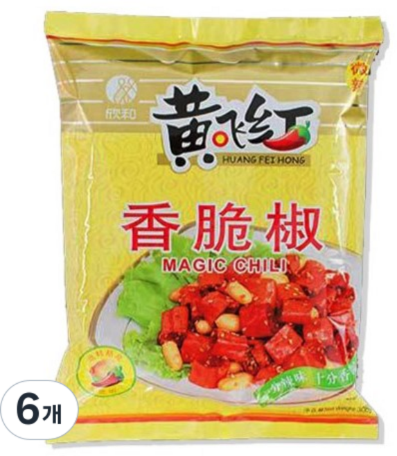 황비홍 향취고추 부각, 452g, 6개