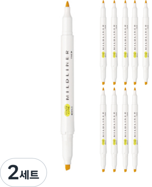 ZEBRA 斑馬牌 MILDLINER 螢光筆, 檸檬黃, 20個