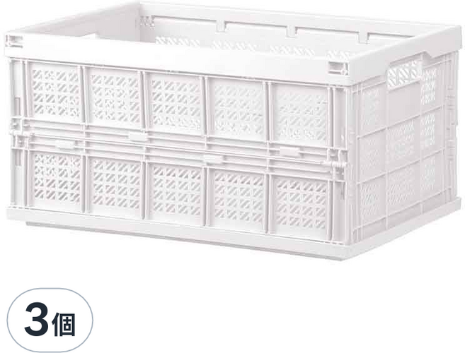 SHUTER 樹德 巧麗耐重折疊籃 小 FB-4531, 白色, 3個