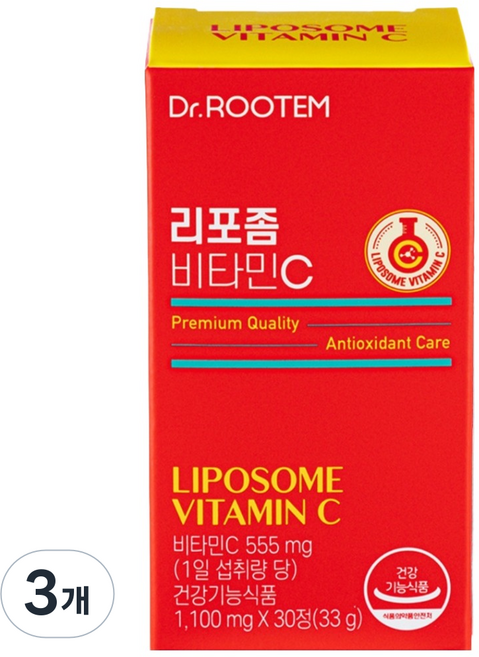 닥터루템 정품 리포좀 비타민C, 30정, 33g, 3개