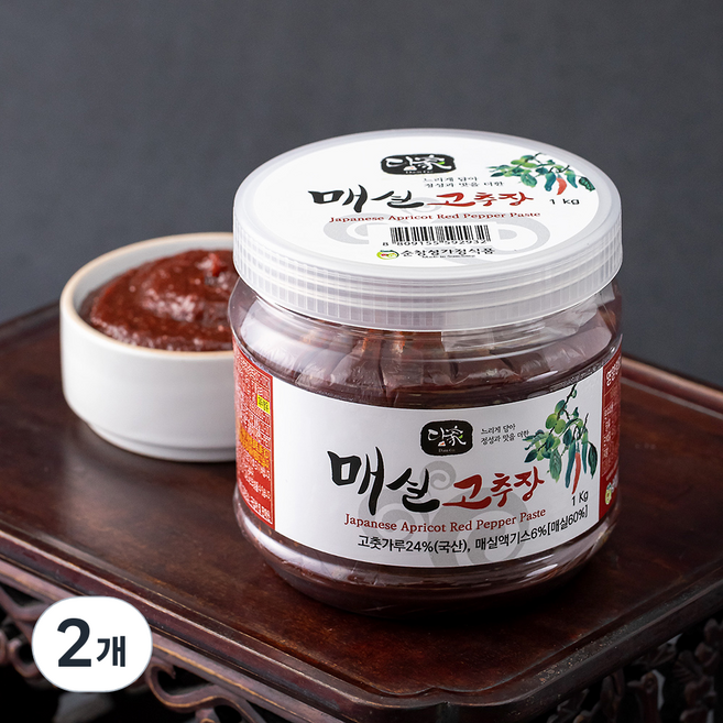 담가 전통 매실고추장, 1kg, 2개