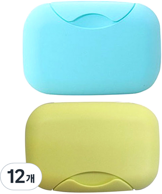 RIVER-GREEN 便攜式肥皂盒 L, 藍色, 綠色, 12個