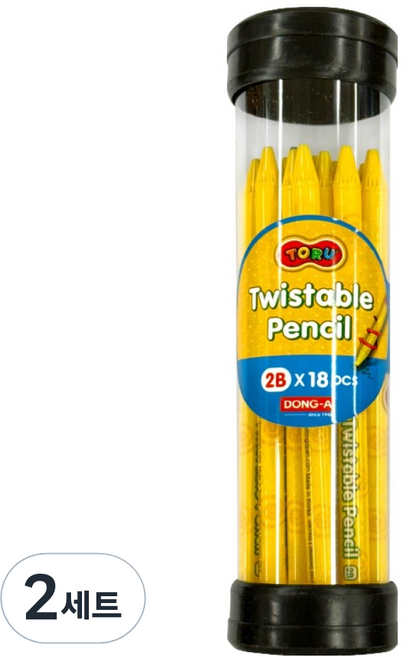 동아교재 샤프식 연필 2B 세트, 검정, 36개