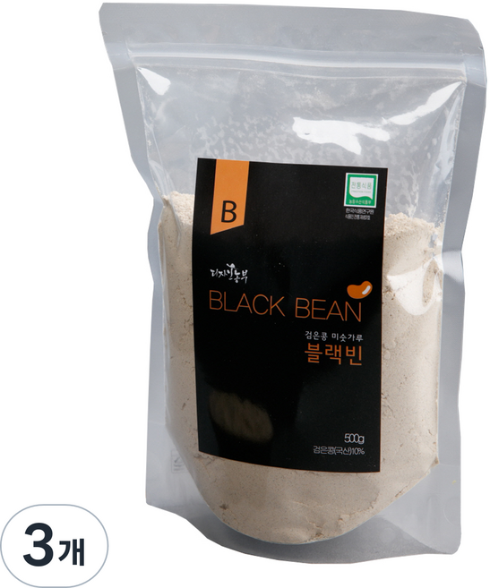 Design Nongboo 黑豆米糊粉Black Bean, 500g, 3個