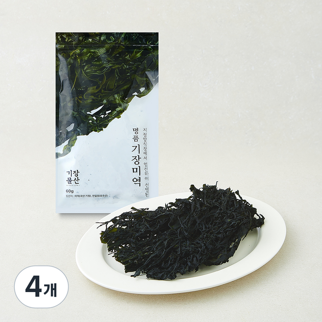 기장물산 주식회사 품질인증 명품 기장 미역, 4개, 60g