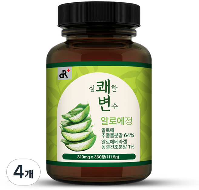 두리농산 상쾌한 변수 알로에정, 4개, 111.6g