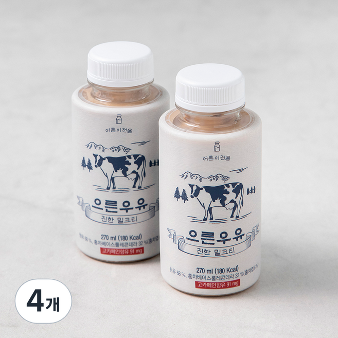 으른우유 진한 밀크티, 270ml, 4개