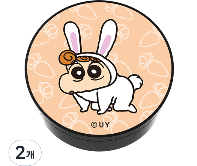 짱구는못말려 동물 코스튬 디자인 차량용방향제 토끼짱아 화이트자스민민트, 2개, 화이트 자스민 민트