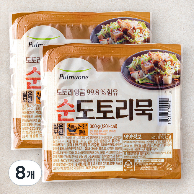 풀무원 순 도토리묵, 300g, 1개입, 8개