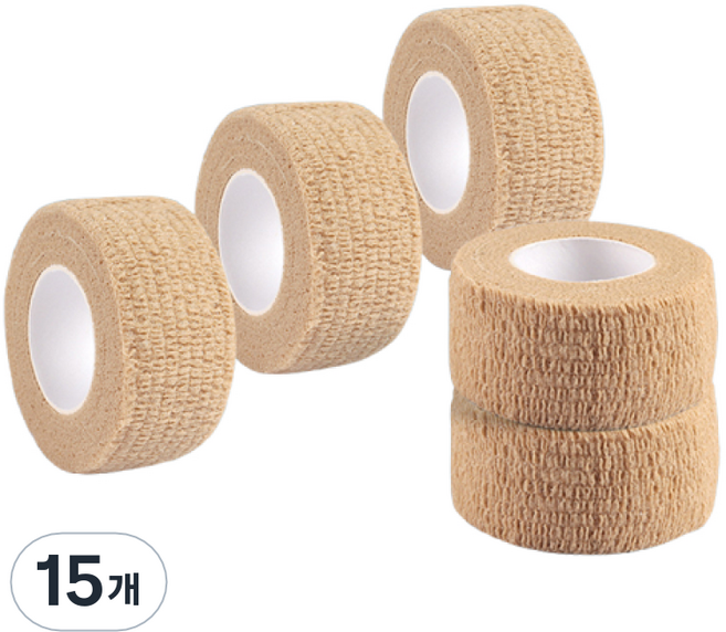 헬씨샵 핑거 탄력 압박밴드 테이프 베이지 2.5 x 4.5 cm, 1개입, 15개