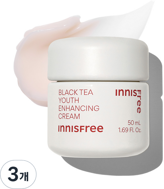 이니스프리 New 블랙티 유스 인핸싱 탄력 크림, 50ml, 3개