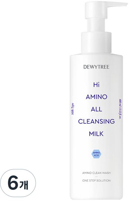 듀이트리 하이 아미노 올 클렌징 대용량 밀크, 400ml, 6개
