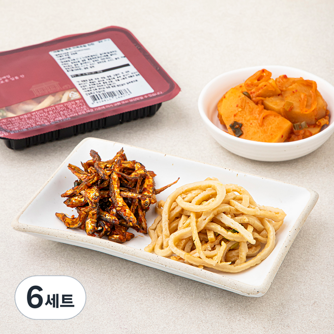 식도감 요즘핫한 반찬 고추장멸치볶음 70g + 땡초어묵조림 80g + 매콤감자조림 130g 세트, 6세트