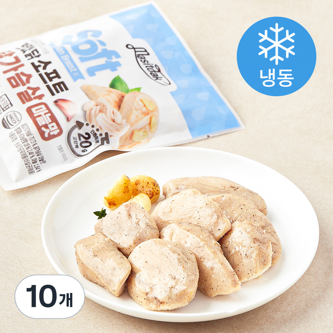 맛있닭 소프트 닭가슴살 마늘맛 (냉동), 100g, 10개, 1개입