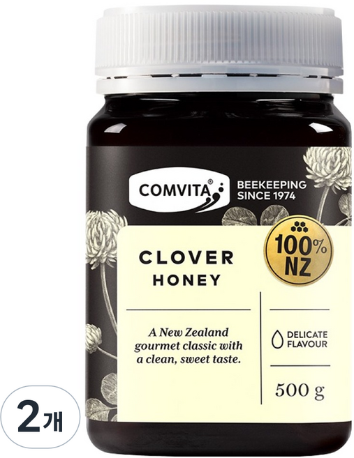 콤비타 클로버꿀 뉴질랜드 벌꿀, 500g, 2개