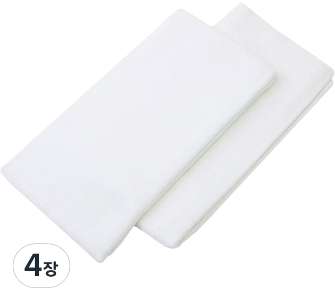 베이비베어 웰빙 천 기저귀 특대사각, 화이트, 4개