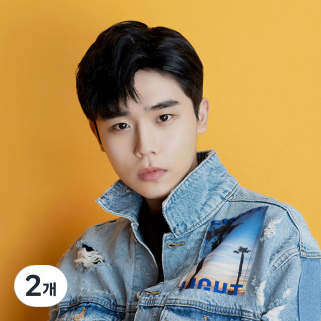 남자 믹스 포마드펌 투블럭 부분가발 왼쪽눈에서 오른쪽눈 방향, 내츄럴블랙, 2개