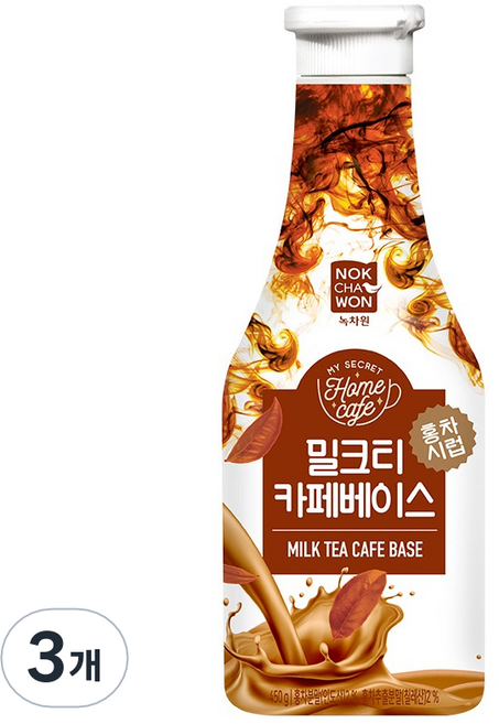 녹차원 밀크티 베이스, 450g, 1개입, 3개