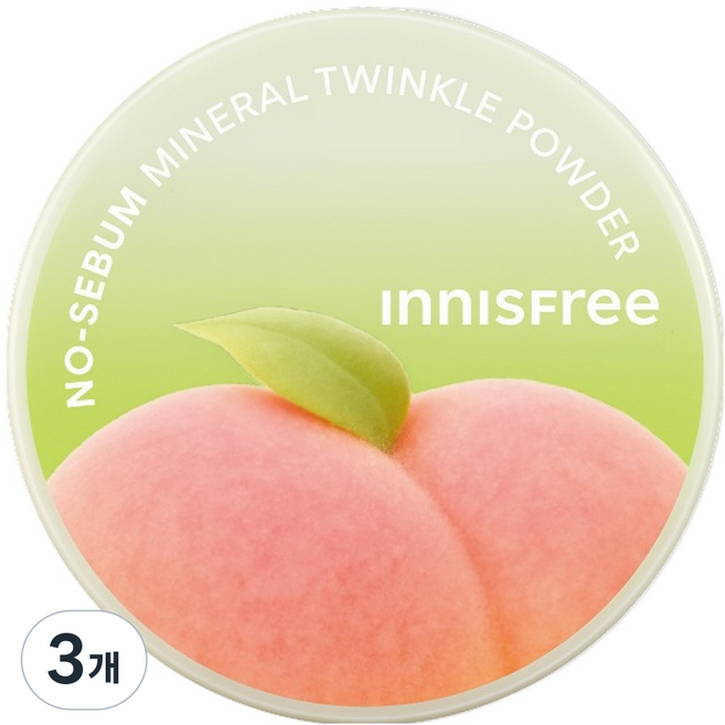 INNISFREE 控油礦物蜜粉, 蜜桃絢爛, 3個