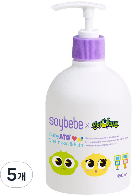소이베베 신비아파트 유아 아토 바스앤샴푸, 5개, 450ml