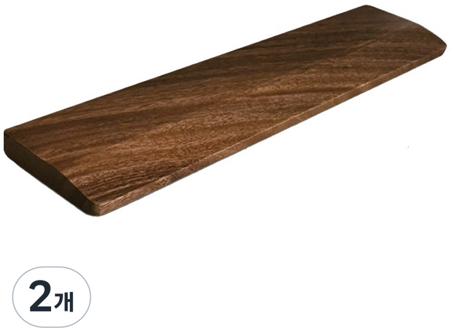 맥스틸 호두나무 월넛 키보드 손목 받침대 원목 팜레스트 GM-KP1, 텐키리스, 2개