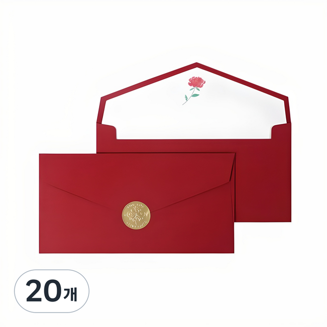 헬로우모리스 고급 용돈봉투, 레드, 20개