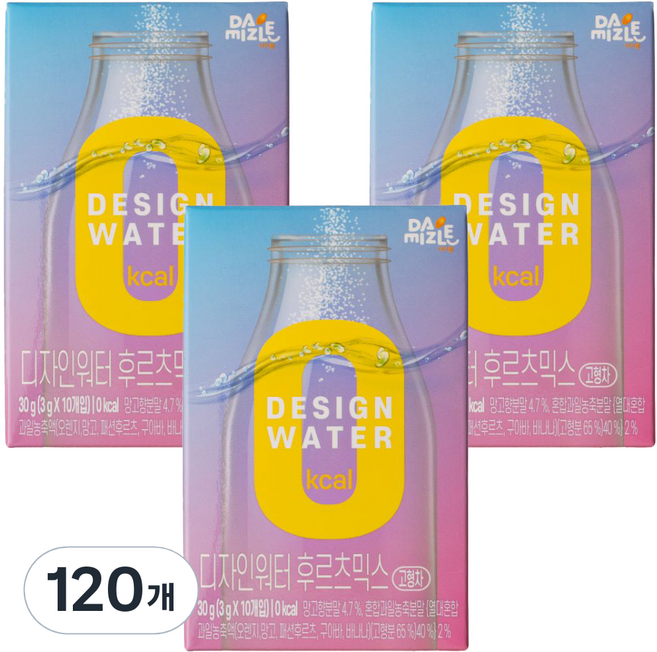 다미즐 디자인워터 후르츠믹스 분말, 3g, 10개입, 12개