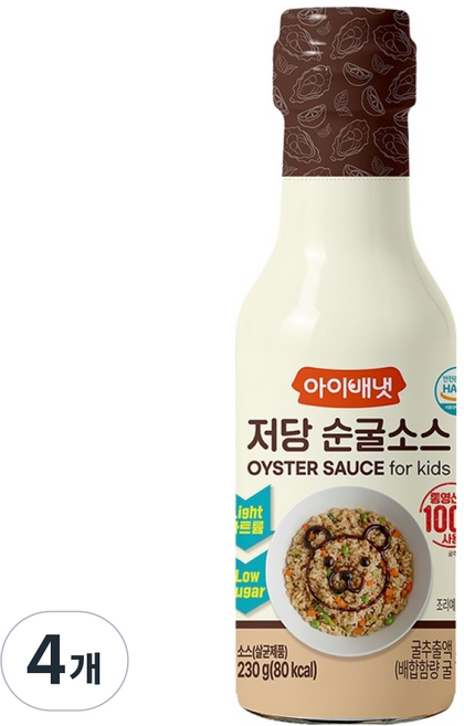 아이배냇 저당 순굴소스, 4개, 230g, 굴소스맛