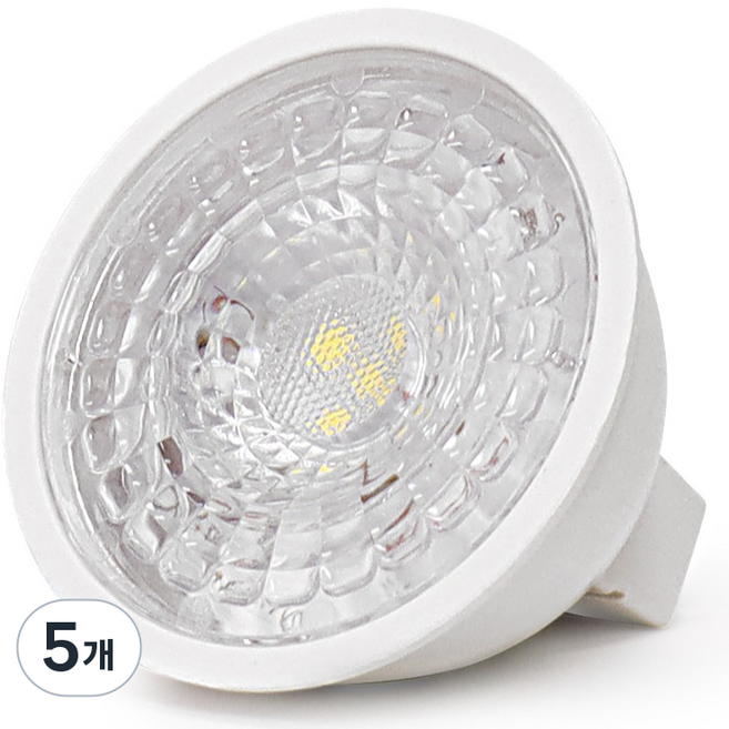 聚光型 LED 鹵素燈泡 5W MR16, 晝光色, 5個