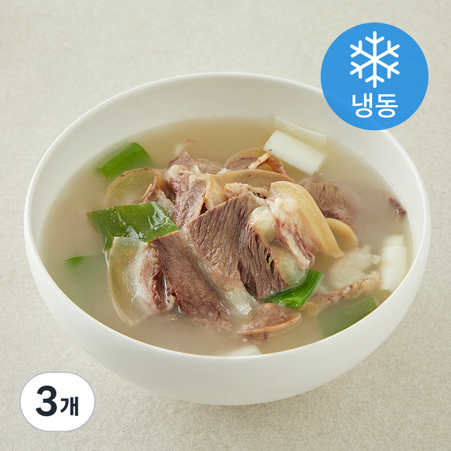 백제원 진한 사골 전통 소머리국밥 (냉동), 3개, 620g
