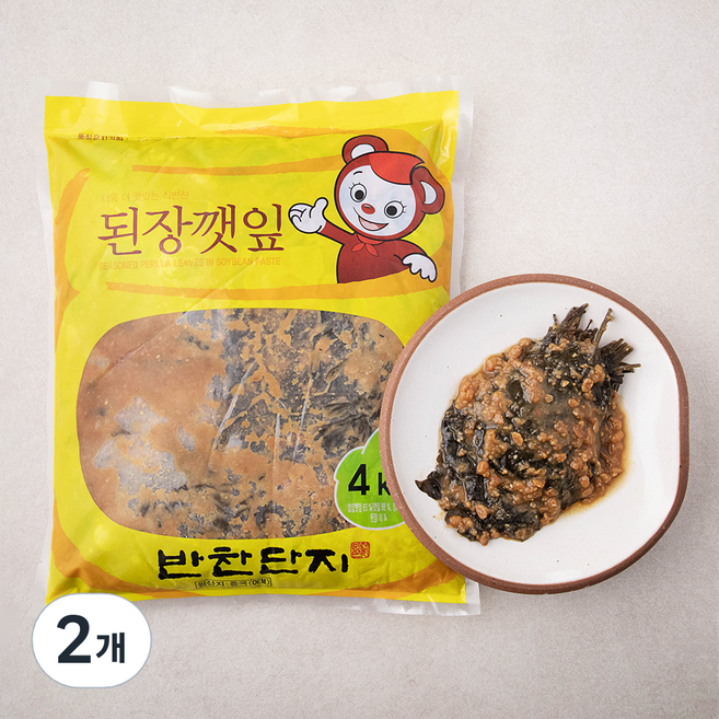 반찬단지 된장깻잎, 4kg, 2개