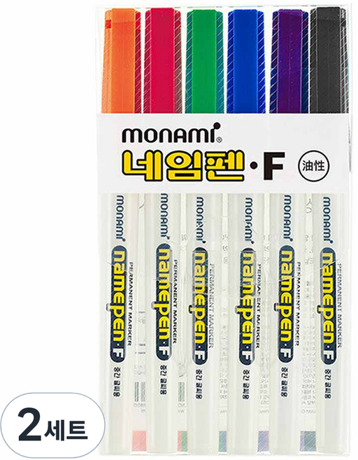 모나미 네임펜F 세트, 혼합색상, 12개입