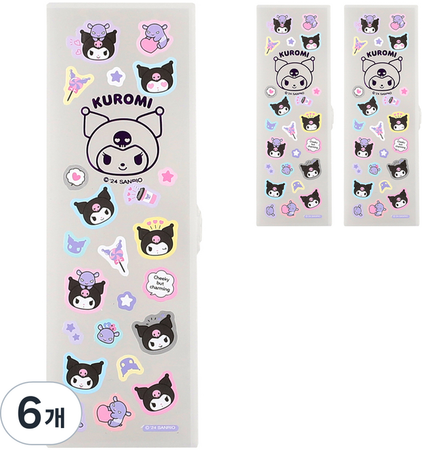 KUROMI 酷洛米 裝飾貼紙鉛筆盒, 6個