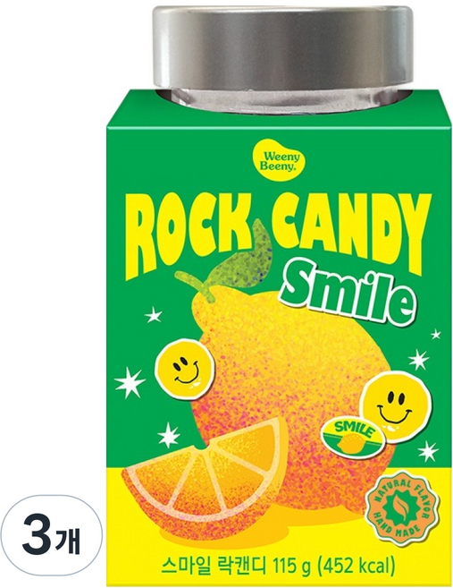 위니비니 락캔디 스마일, 115g, 3개