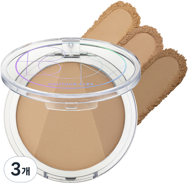 비오엠 컨투어 플렉스 셰이딩 10g, 01 웜 셰이드, 3개