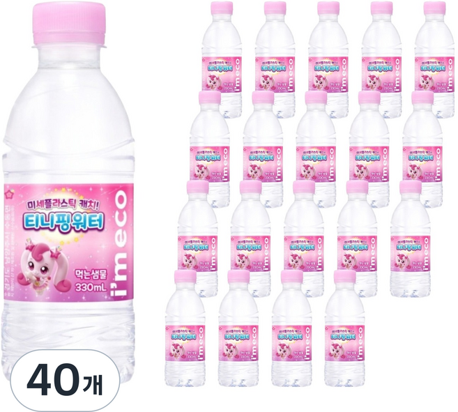 아임에코 티니핑워터, 330ml, 40개