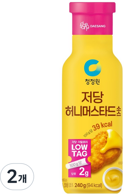청정원 저당 허니머스타드 소스, 240g, 2개