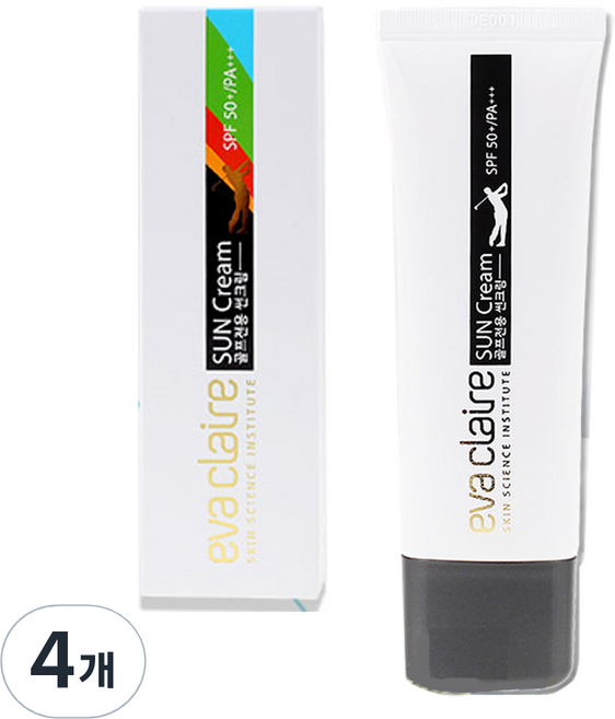 에바끌레르 내추럴 골프전용 선크림 SFP50+ PA+++, 50ml, 4개