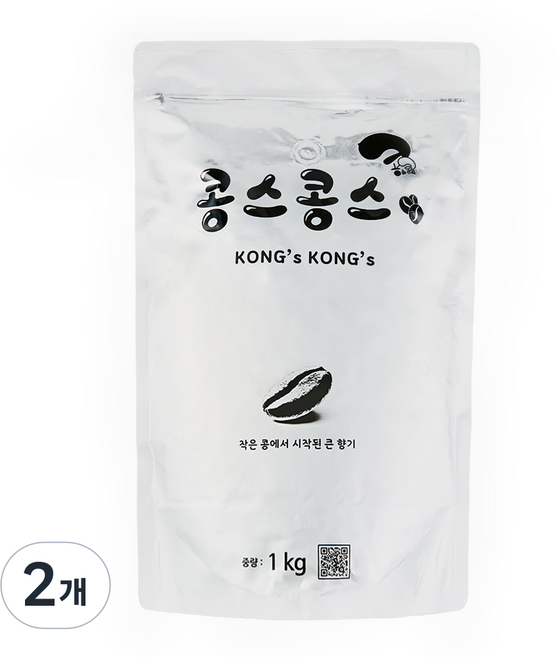 콩스콩스 에티오피아 예가체프 G4 원두커피, 홀빈(분쇄안함), 1kg, 2개