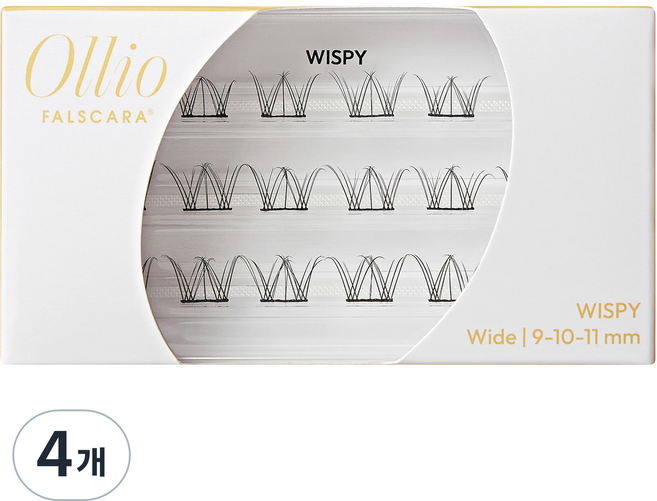 Ollio 위스피 펄스카라 속눈썹 Wide, 4개, 블랙 / 무향