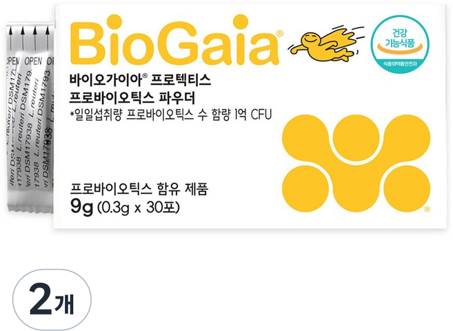 바이오가이아 프로텍티스 프로바이오틱스 파우더 30p, 9g, 2개