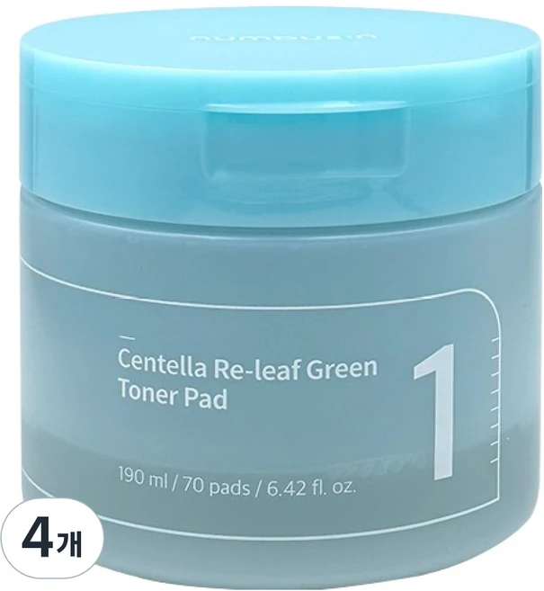 넘버즈인 1번 시카 갈아만든 초록패드 190ml, 70매입, 4개 - 쿠팡