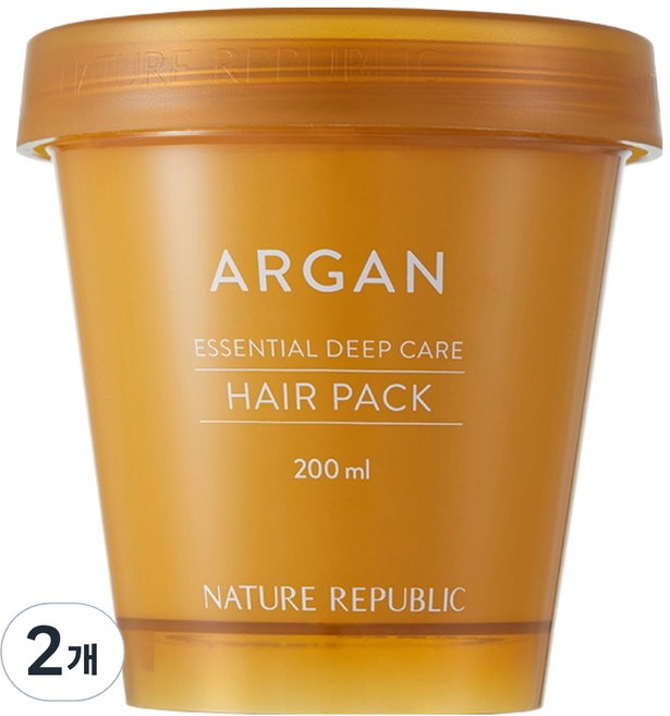 네이처리퍼블릭 아르간 에센셜 딥 케어 헤어팩, 200ml, 2개