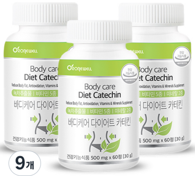 로니웰 바디케어 다이어트 카테킨, 9개, 60정